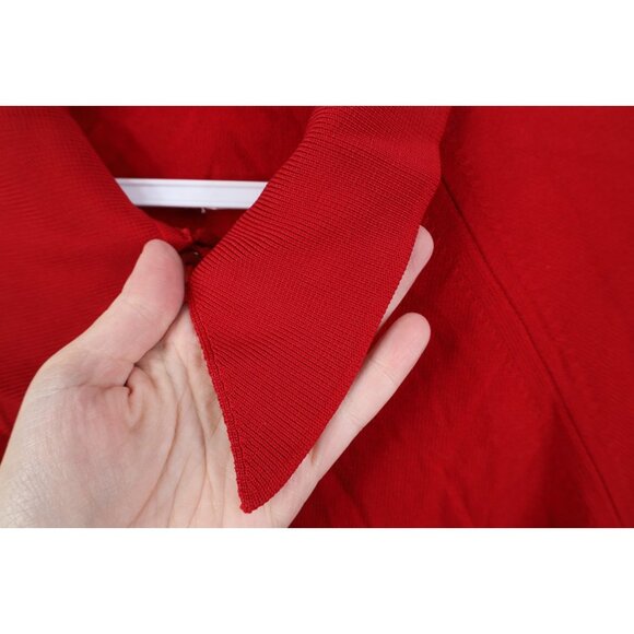 Vintage 50s 60s Streetwear Mens Large Ban Lon Knit Collared Pullover Polo Red - Picture 9 of 16